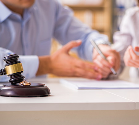Couple Signing Divorce Papers